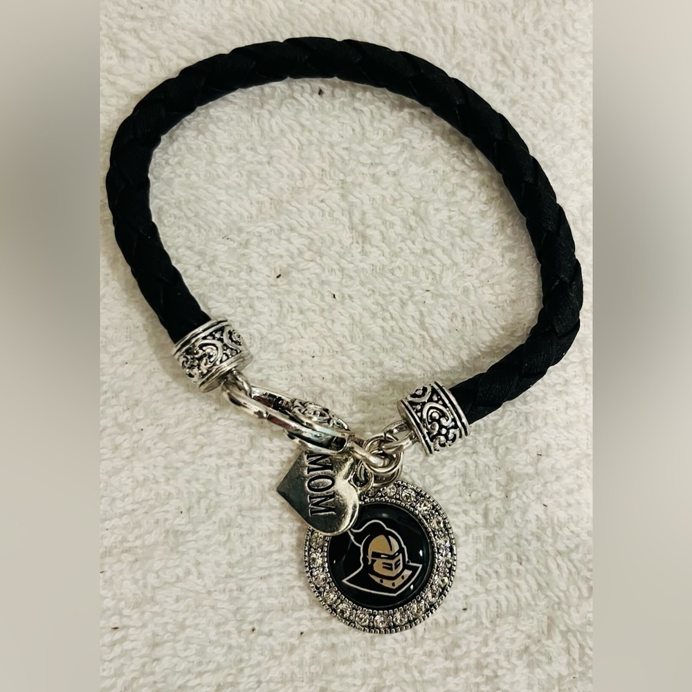 UCF Mom rope charm bracelet rhinestone